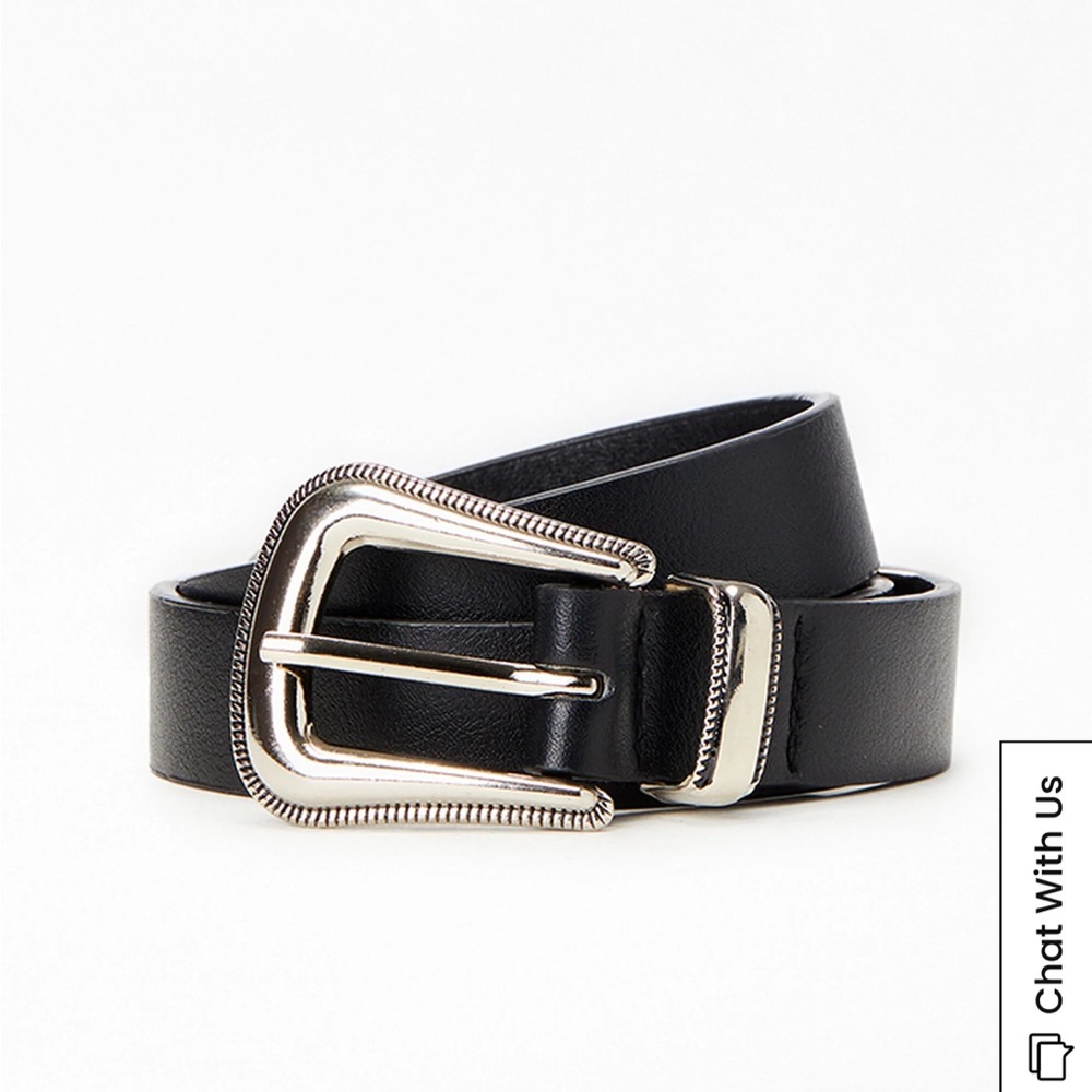 Black Leather Western PacSun Belt